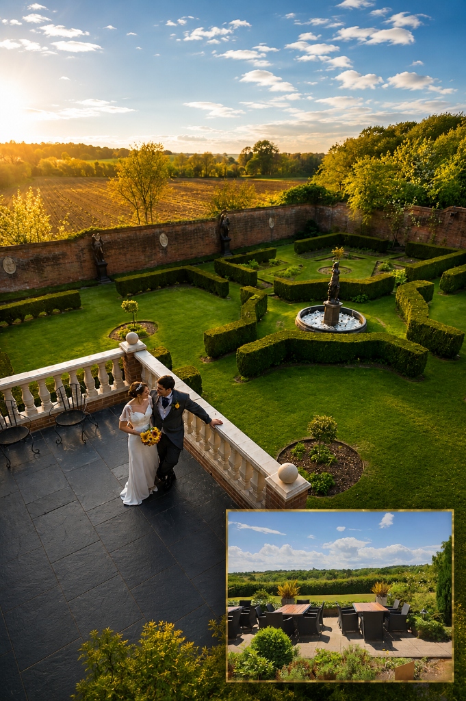 Manicured Terraces and Lawns